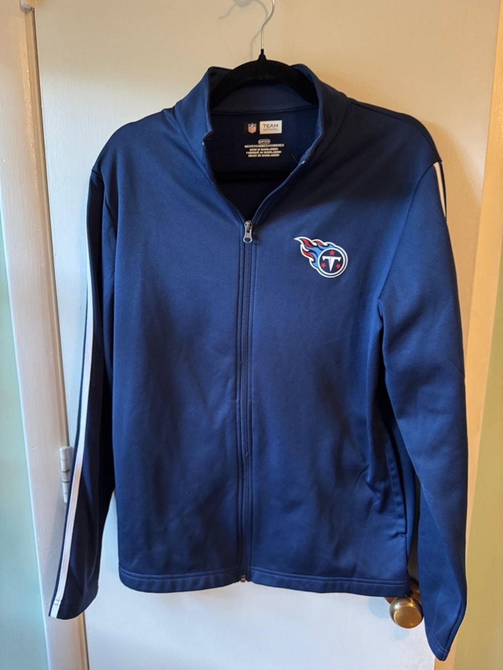 Men's Navy Blue Tennessee Titans Full-Zip Jacket